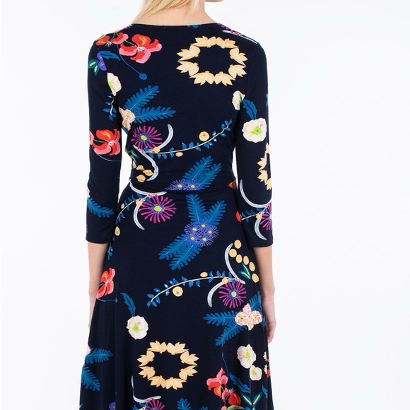 NWT DESIGUAL DRESS- Dark Blue Floral Size-Small - Picture 2 of 6